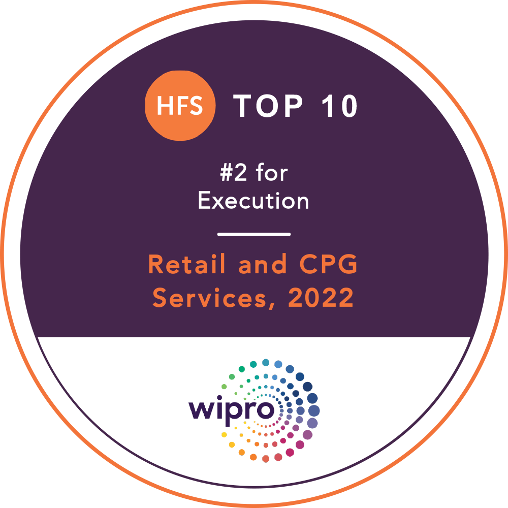 Wipro Named One of Top 10 Retail and CPG Service Providers, HFS Research, 2022 