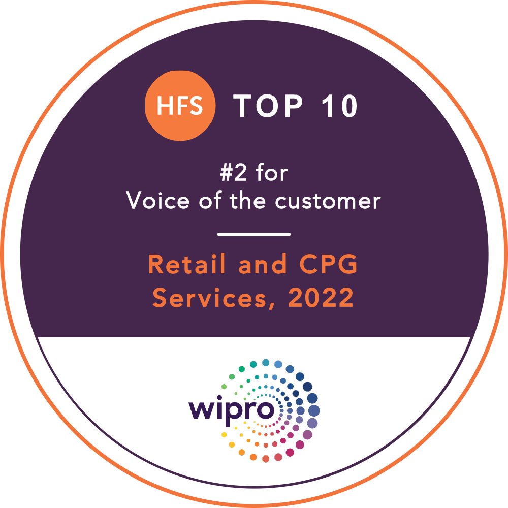 Wipro Named One of Top 10 Retail and CPG Service Providers, HFS Research, 2022 